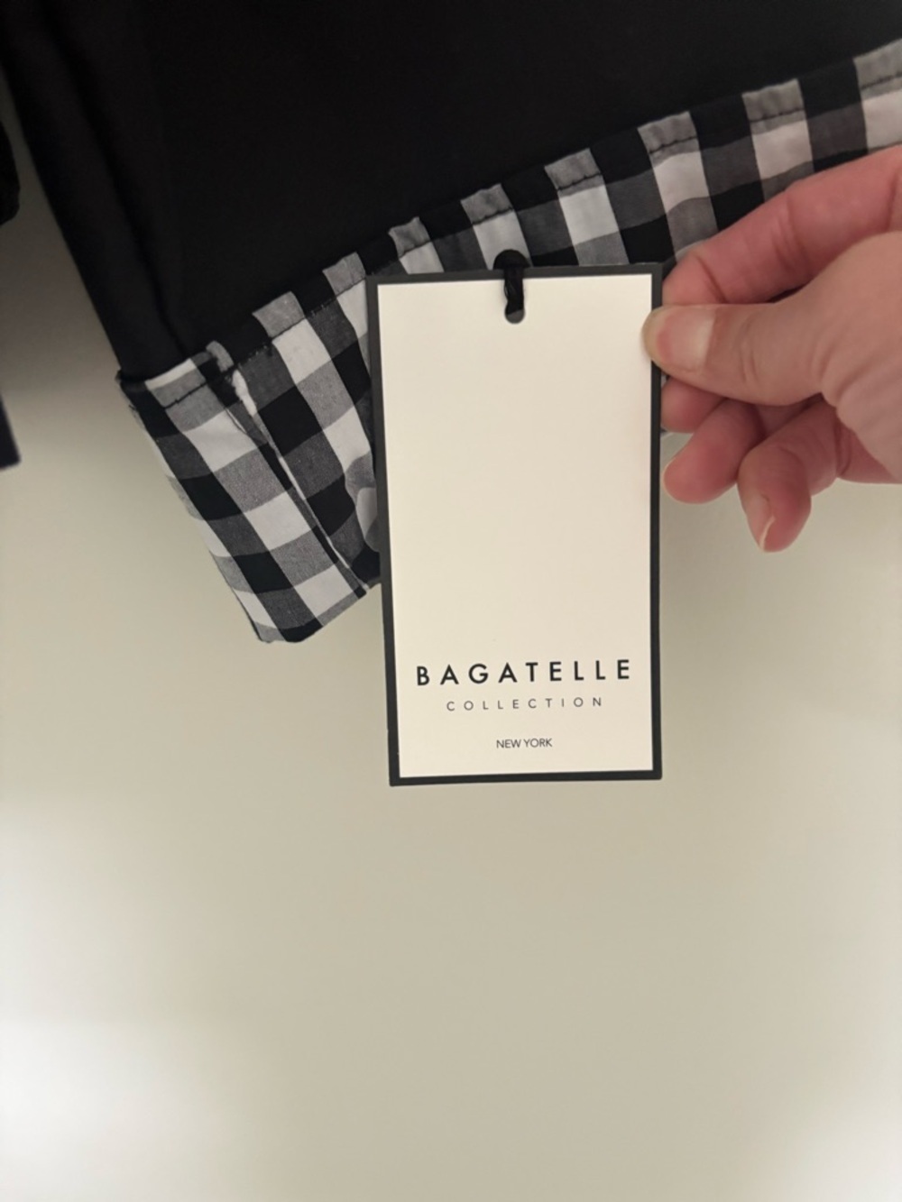 Bagatelle Collection Black Jacket with Gingham Trim – Size Large – NWT 🖤 - Picture 12 of 12